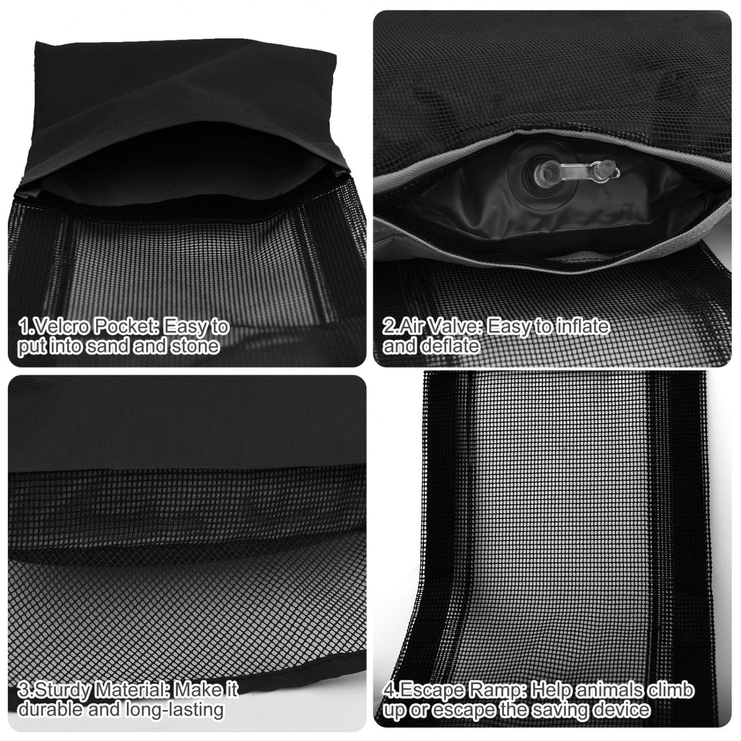 Monrocco 2 Pack Animal Saving Escape Ramp for Swimming Pool, Pool Critter Escape Ramp, Floating Rescues Frog Saver for Swimming Pool Critter Escape Ramp