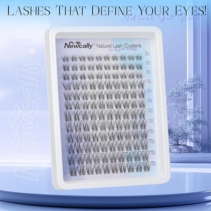 Natural Eyelash Clusters Lash Individuals DIY Lash Extension C-curly Cluster Eyelash Extensions Lash Clusters Wispy 8-16MM by Newcally