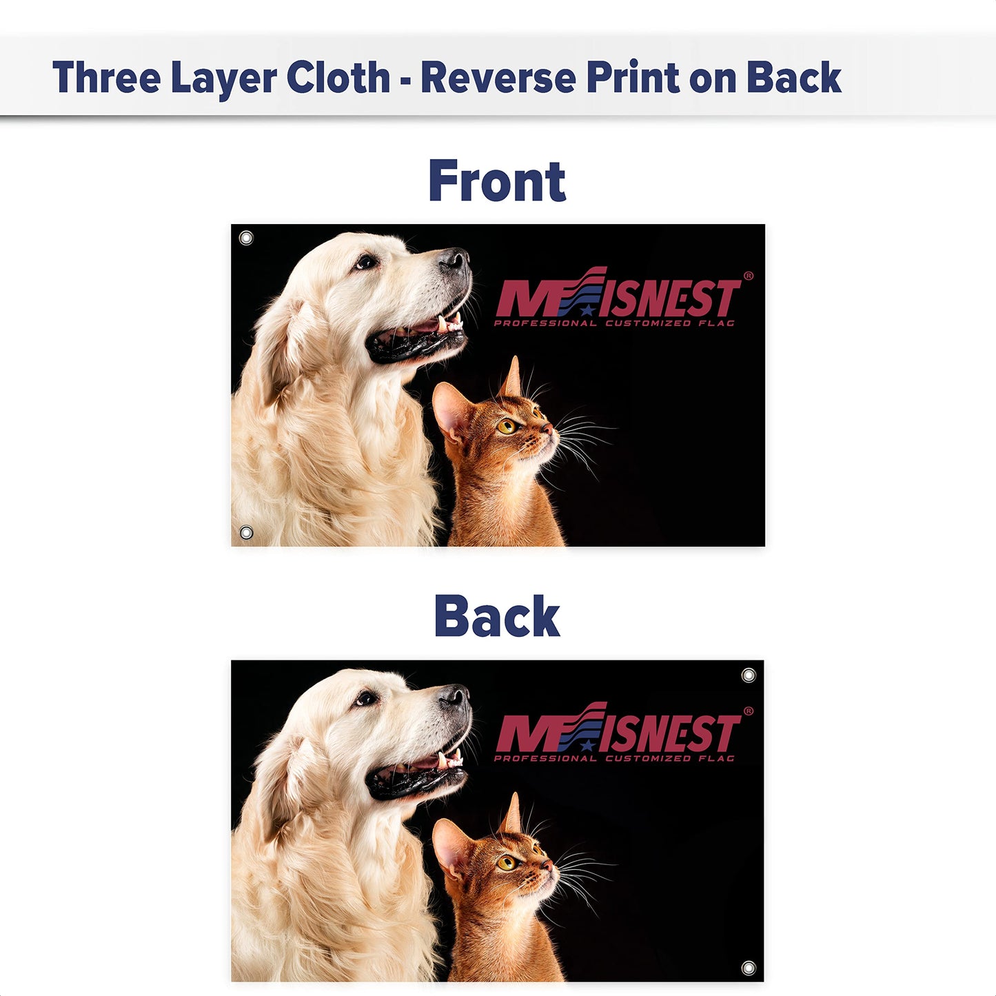 Double Sided Custom Flag 3x5 FT Personalized Outdoor Flags Banners Design Print Your Own Logo/Picture/Photo/Text Customized Indoor outdoor decoration Gift 3x5 Foot