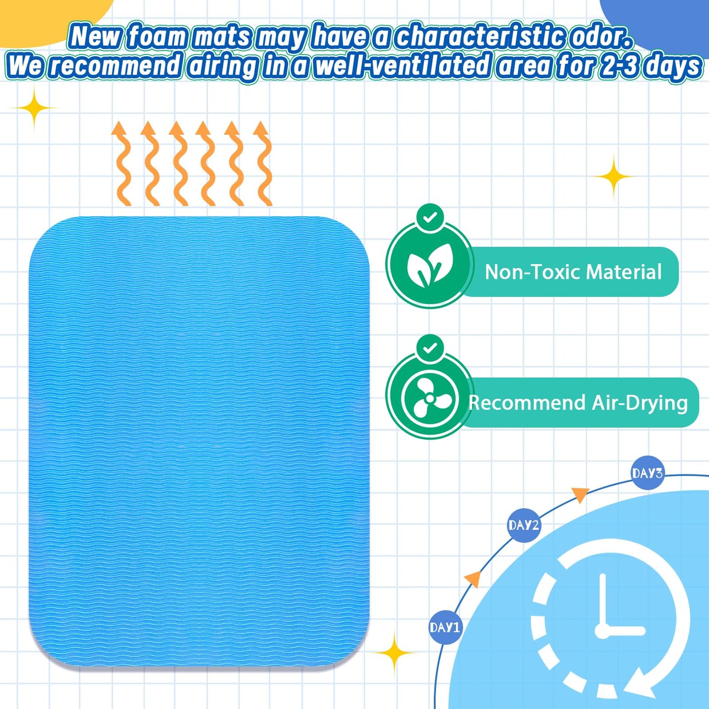 Verdanzia 4PCS Pool Seats for Edge of Pool, 17x13 Inch Eva Foam Pool Cushions for Side of Pool, Anti Slip Poolside Seating Mat, Multifunction Poolside Accessories for Summer Outdoor Beach (4, Blue)