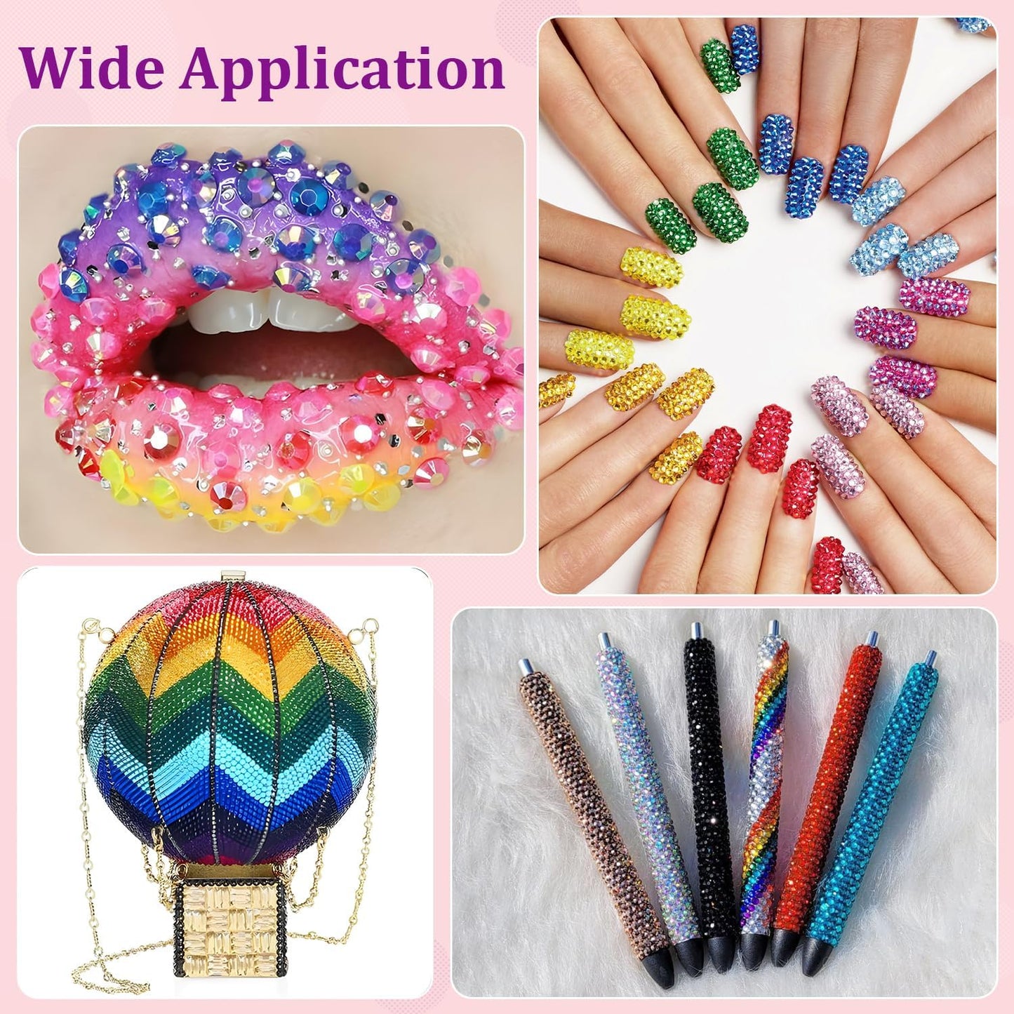 2 Boxes Resin Rhinestones with Tweezers for Crafting, 30000Pcs Mixed-Color 3/4/5mm Bedazzling Crystal with 3Pcs 10ml B7000 Jewelry Glue for DIY Crafts Clothing Tumblers Shoes Fabric Nail Art