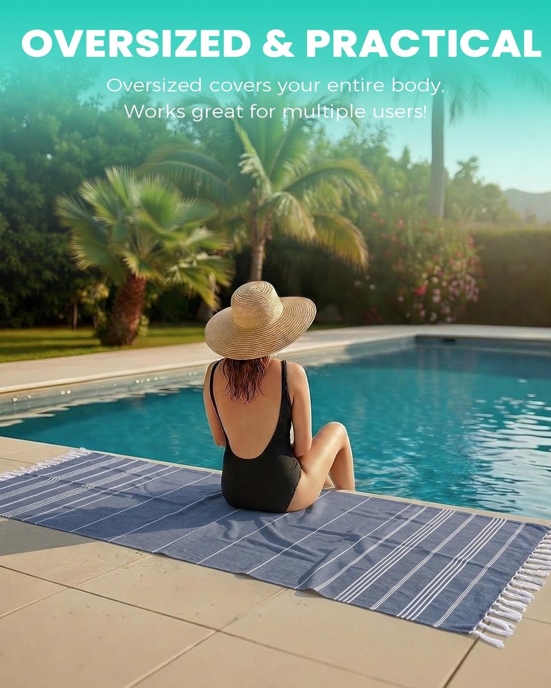 Antfuny 2 Packs Turkish Beach Towels Pool Towel Beach Mat Sauna Blanket Fast Drying Sand Proof Cute Aesthetic Travel Trip XXL Big Wet Cool Beaxh Towell Besch Tows Inside Bundle Couple Cat Each towela