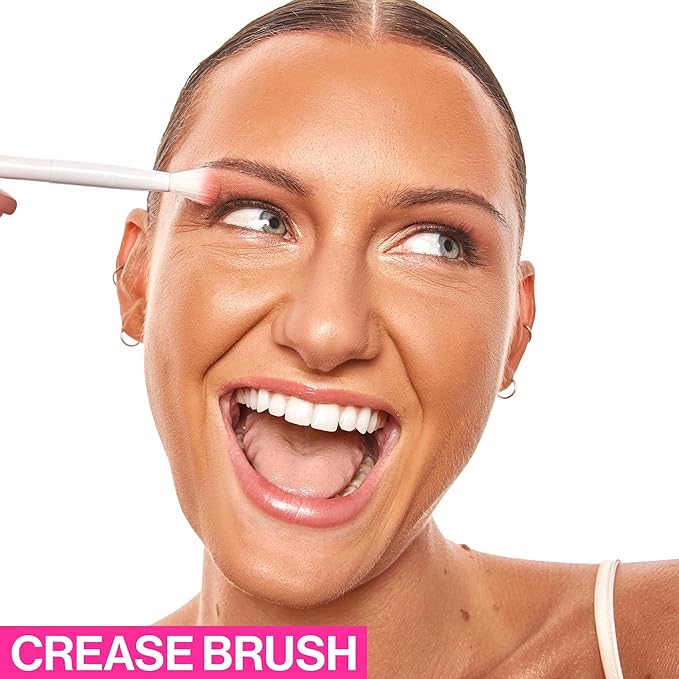wet n wild Crease Brush,Expert Precision Eyeshadow Application,Firm Flat Bristles,Ergonomic Handle for Comfortable Precision Control,Cruelty-Free & Vegan,(Pack of 2)
