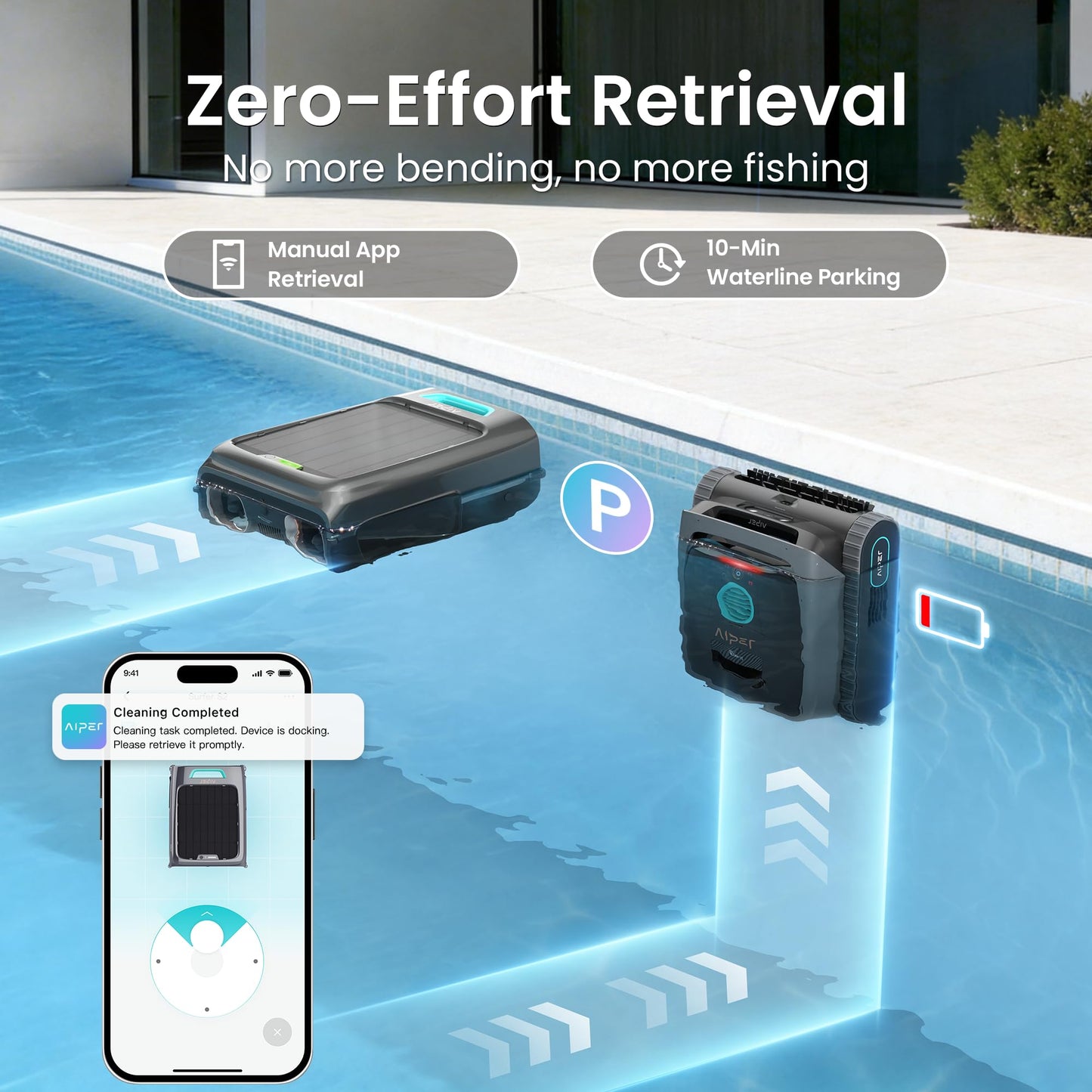 (2026 New) AIPER Experts Duo: Scuba V3 & Surfer S2, 360° Top-to-Bottom Cleaning, 7 Day Hands-Free Care, 10x Faster Pool Cleaning with AI Patrol, Smart Parking & Water Quality Maintenance