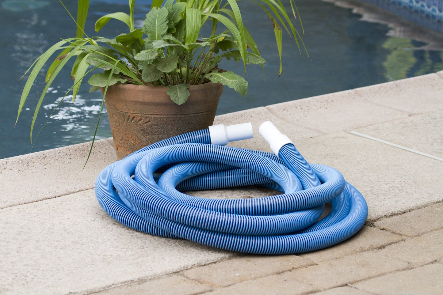Poolmaster Manual Pool Vacuum Hose, 45 Ft x 1-1/2” for Inground & Above Ground Pools, Not for Automatic Cleaners, Kink-Free, Heavy Duty Pool Cleaner Hose with Swivel Cuff – Made in USA