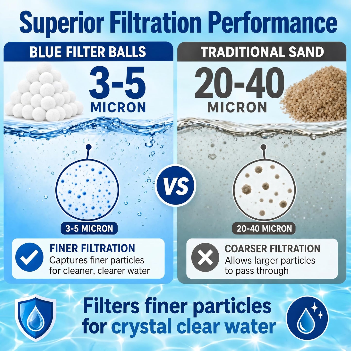 Sunwinx 3.6 LBs Pool Filter Balls for Sand Filter, Reusable Pool Sand Filter Balls, Eco-Friendly Pool Filter Media Balls for Swimming Pool, Aquarium Tank (Equals 120 LBs Pool Filter Sand, White)