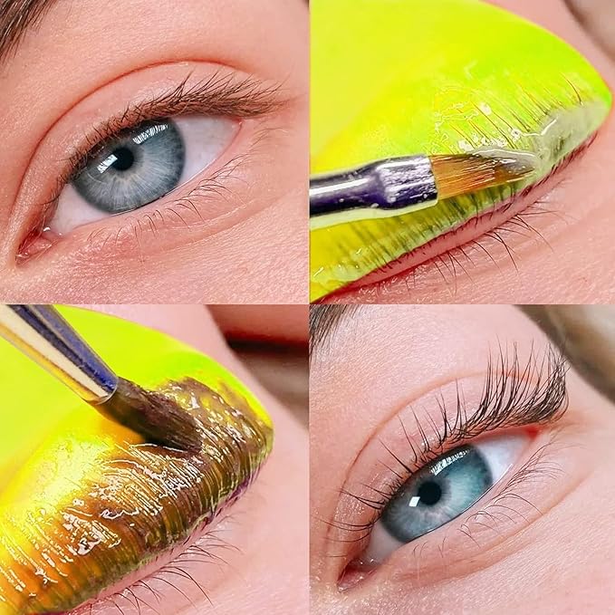Silicone Curler Pad, PERMANIA 10Pcs/5sizes for Lash Perm Kit Reusable Soft C & D Curls Eyelash Lifting Rod Makeup Beauty Tool Lash Lift Pads (Yellow)