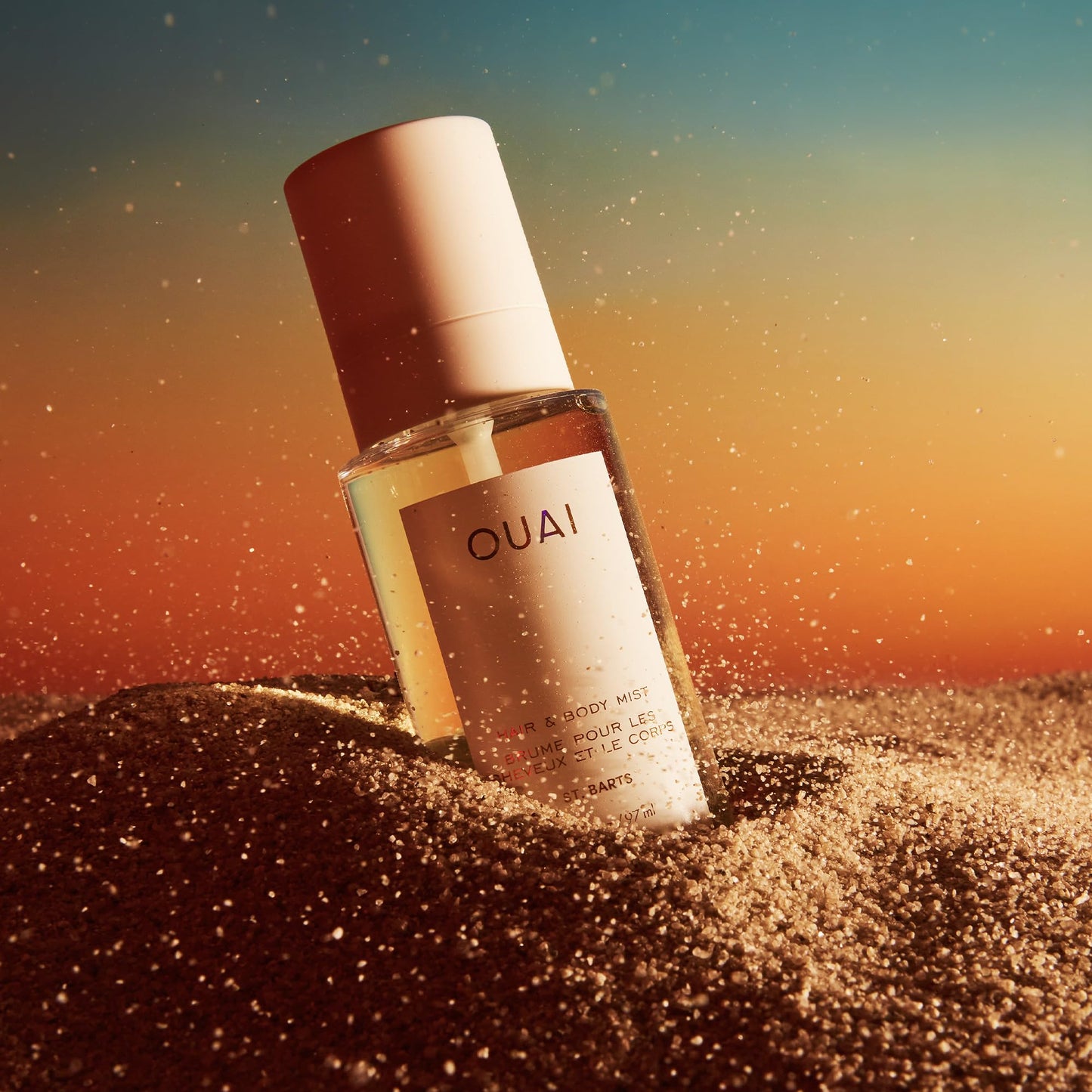 OUAI St. Barts Hair and Body Mist - Tropical-Scented Hair Perfume and Body Spray - Notes of Dragonfruit, Orange Blossom, Tuberose & Musk (8 Fl Oz)