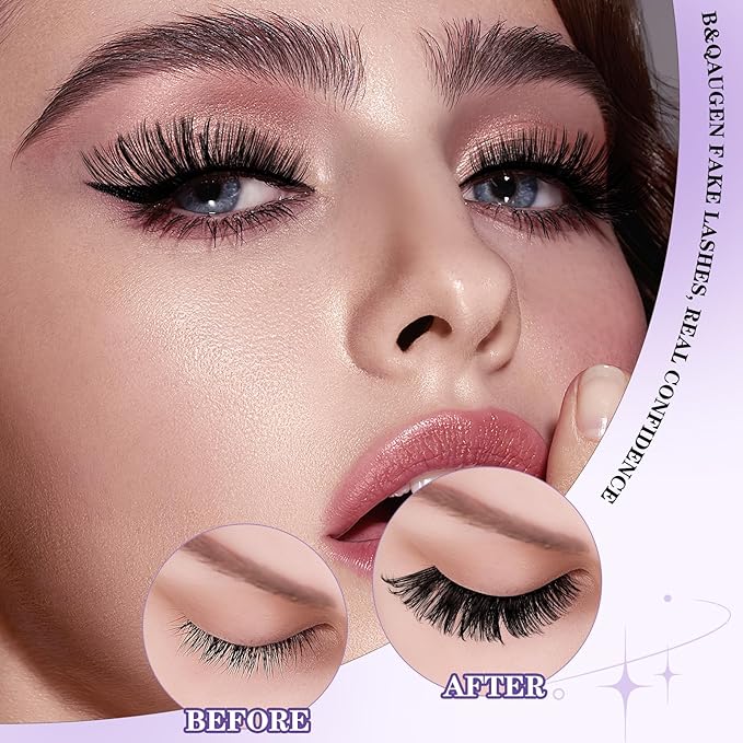 B&Q Wispy Lash Clusters Full B19,Eyelash Clusters 156PCS Comfortable band Cluster Eyelash Extensions,8-18mm Volume Individual Lashes Lightweight D Curl Lash Clusters Soft Eyelashes Natural Look(B19)