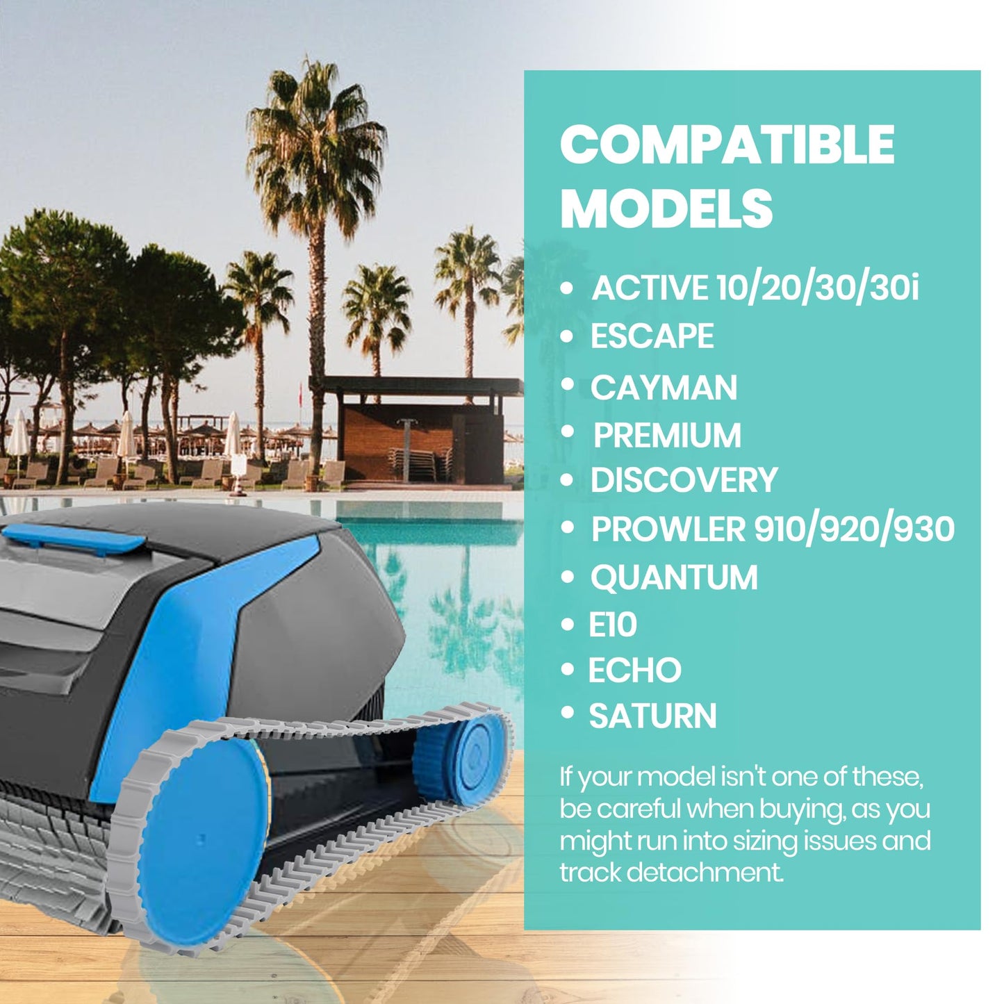 Calvana (2 Pack) Replacement Gray Tracks for Maytronics Dolphin Robotic Pool Cleaners with Part Number 9983152-R2 Dolphin Parts