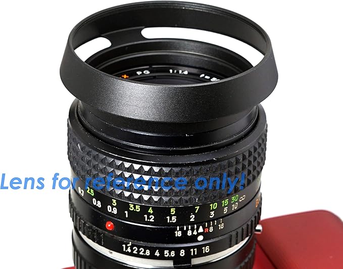 Fotasy Curved Lens Hood - Vented 39mm Screw-in Hood for Fuji, Leica, Panasonic, Olympus, Sony Lenses