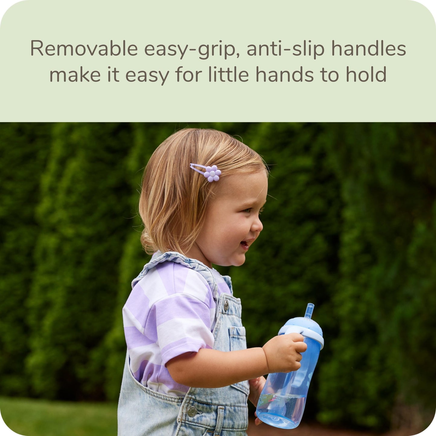 NUK Learner Straw Cup 10oz - Toddler Cup with Soft Straw for Easy Drinking Suitable for Ages 8 Months and Up