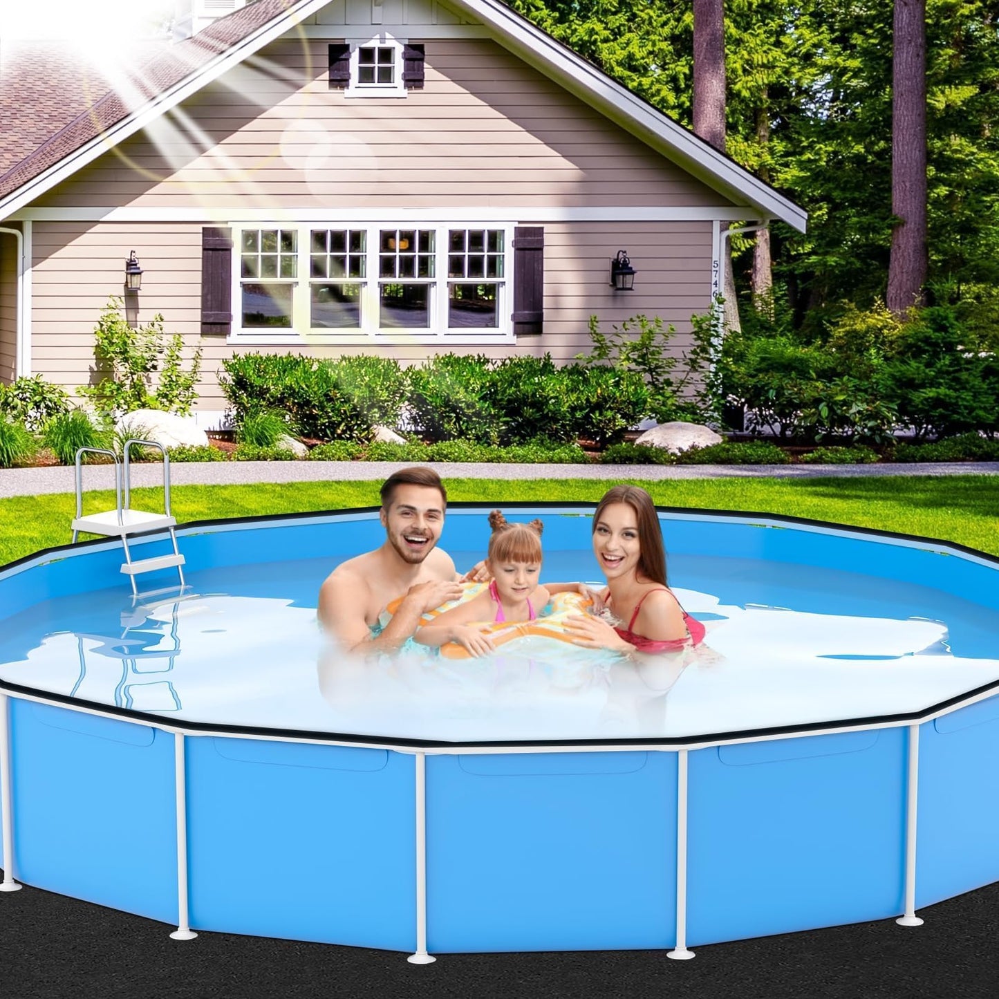 Svepndic 60PCS Pool Coping Strips for Overlap Above Ground Pool Liners, Pool Liner Lock Clips Replacement, Fits Up to 24ft Round, 12x24ft to 16x24ft Oval Pools