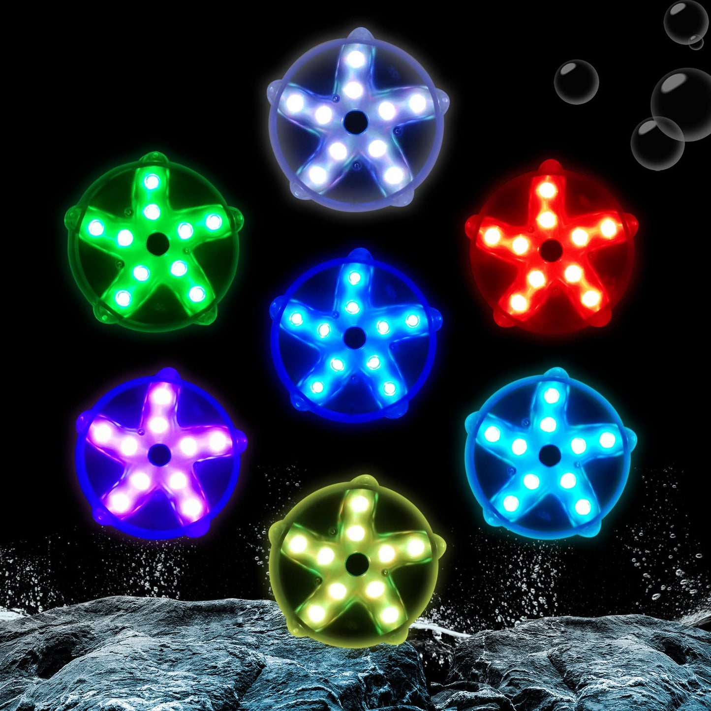 DeeprBetter Floating Pool Lights,Color Changing Waterproof Hot Tub Lights,3.3" Hot tub Accessories,Magnet Led Pool Light for Above Ground Pools,Floating Light for Pond,Bath,Spa,Shower-3pcs