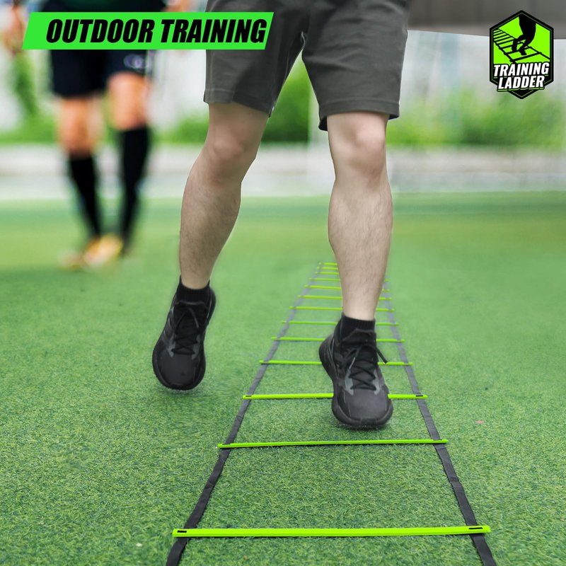 Teenitor Agility Ladder, Speed Ladder, Training Ladder for Soccer, Speed, Football with Carry Bag, Agility Training Equipment Green