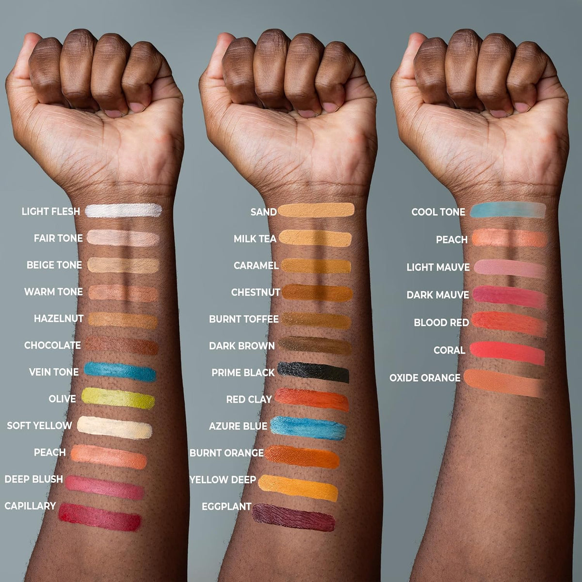 Alcohol Palette Refill Pans - Skin Tones - Warm Tone