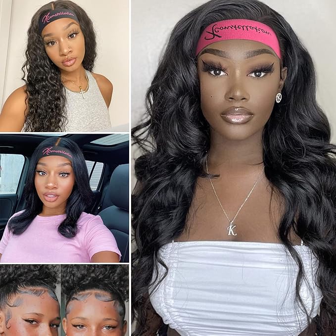 Elastic Bands for Baby Hair & Lace Front Wigs - Wig Grip Headband Edge Wrap to Smooth Edges & Keep Wigs in Place - 4 Pcs Set