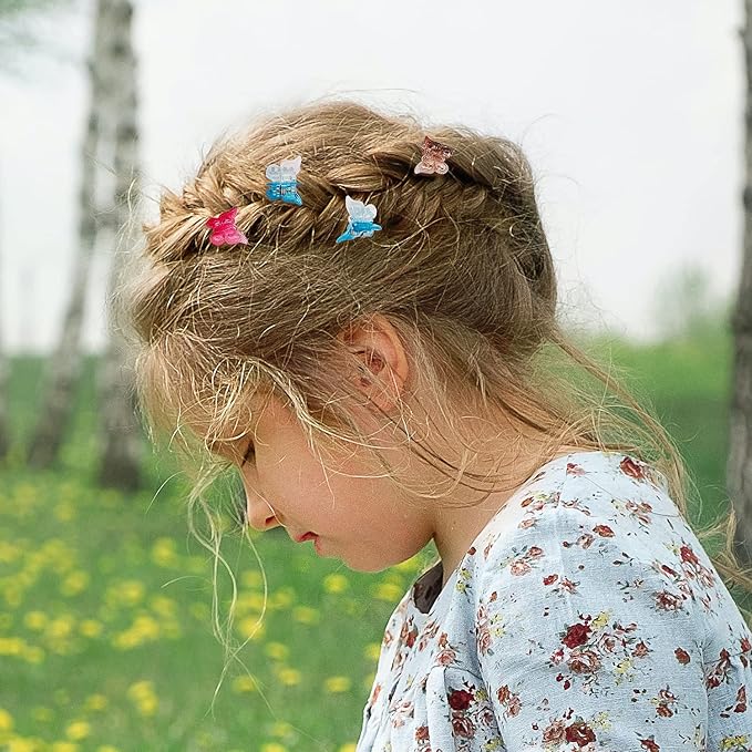 50 Packs Assorted Color Butterfly Hair Clips, Beautiful Mini Butterfly Hair Clips Hair Accessories for Women and Girls (Gradient Colors)