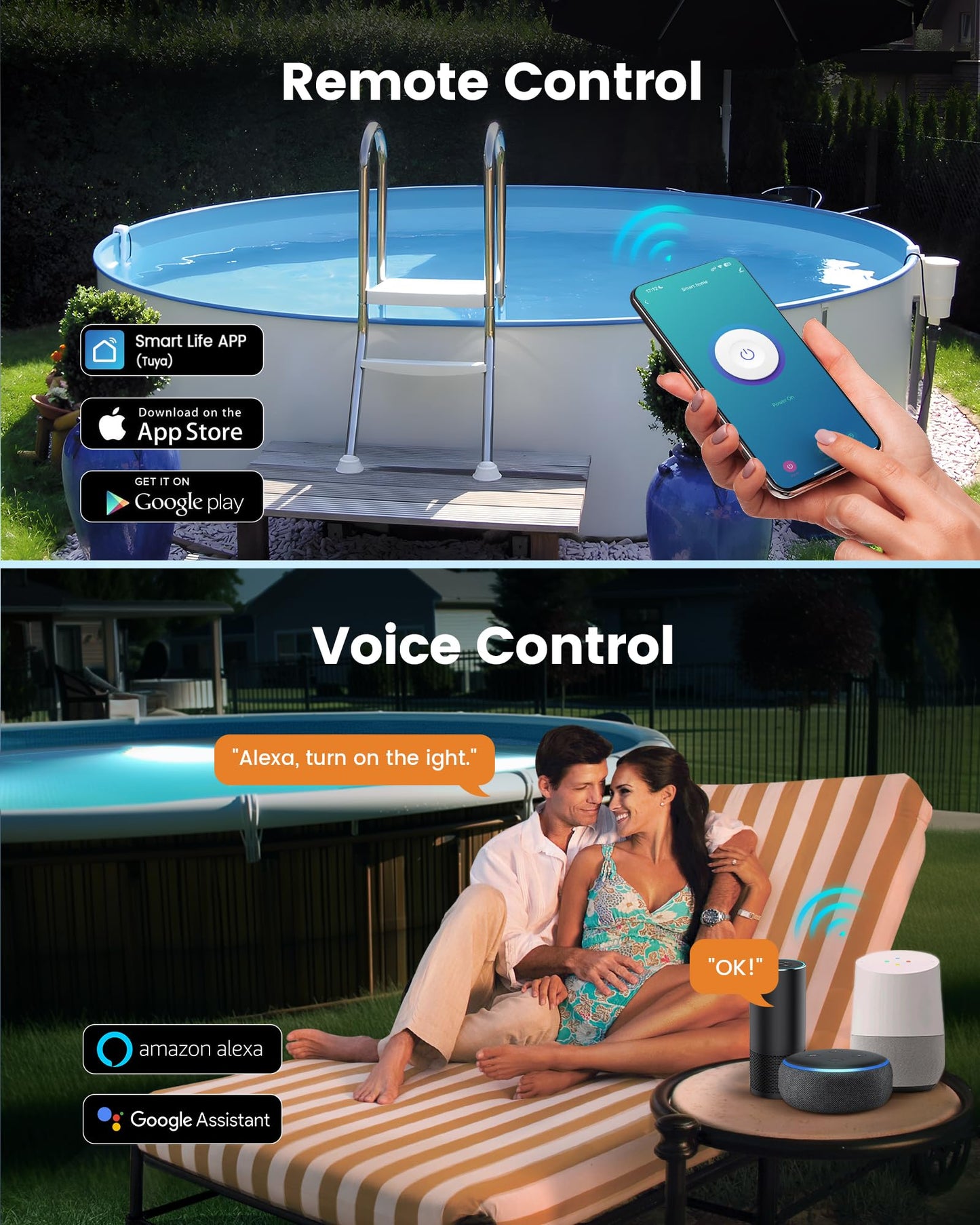 SURAIELEC WiFi Pool Timer for Above-Ground Pools, Twist-Lock NEMA L5-20R Plug-in Timer, 20A 125V 1HP, Weatherproof PC Cover, App Control, Ideal for Pool Pumps, Filters, Lights, and Saltwater Systems