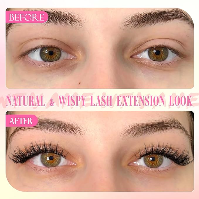 Wispy Lash Clusters Natural Eyelash Clusters C-Curly Individual Lashes 8-16 mm Cluster Eyelash Extensions Natural Look Lash Extension with Thin Lash Band DIY Lash Extension at Home by WTVANE