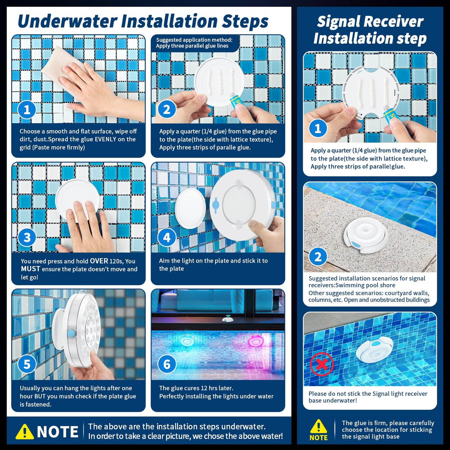 Homly Rechargeable Submersible Pool Lights with Wireless APP Control, Waterproof Underwater Smart LED Lights Controlled Multiple Lighting Modes, 4000mAh Magnets Lights for Multi Scene Pool Decoration