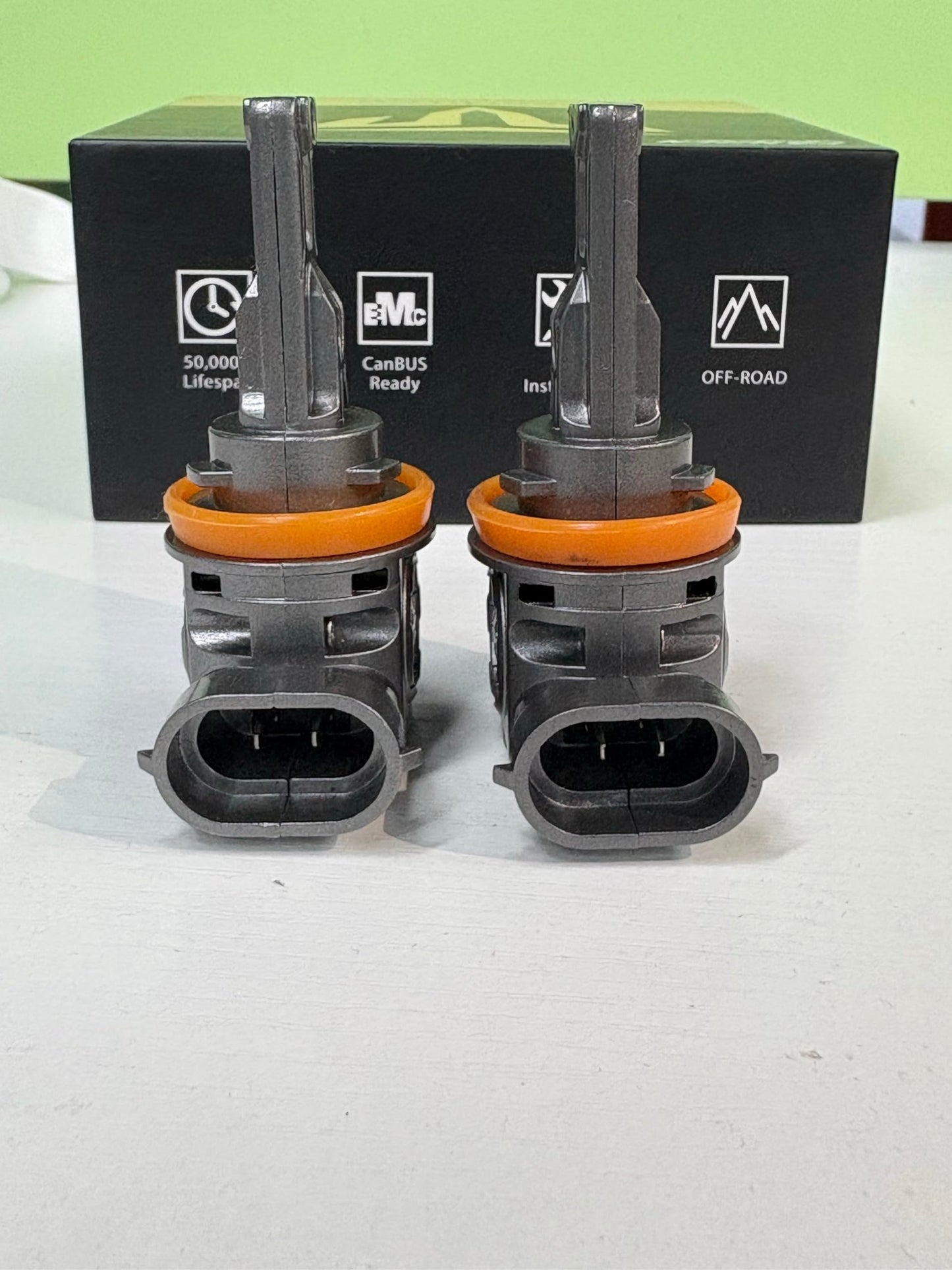 Termitor H11/H9/H8 Bulbs, 50,000LM 10X Ultra-Brightness, Real 1:1 Halogen Mini Size, 6500K Cool White H11 Fog Light Conversion Kits, 10-Year Extended Lifespan, Plug and Play, Pack of 2