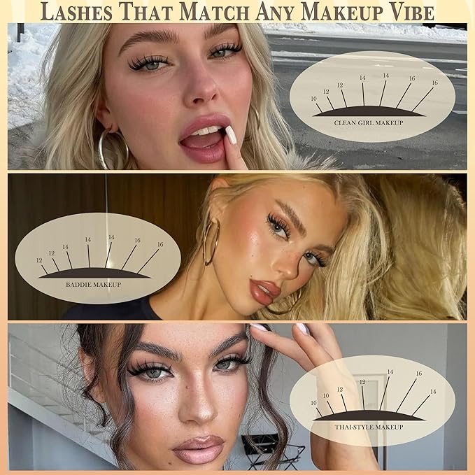 Fairy Lashes Clusters Kit Manga Eyelash Clusters Natural Cluster Eyelash Extensions Wispy Lash Clusters Kit Spiky Cluster Lashes 10-16mm 208pcs Eyelash Extension Kit (Bond Seal and Tweezers)