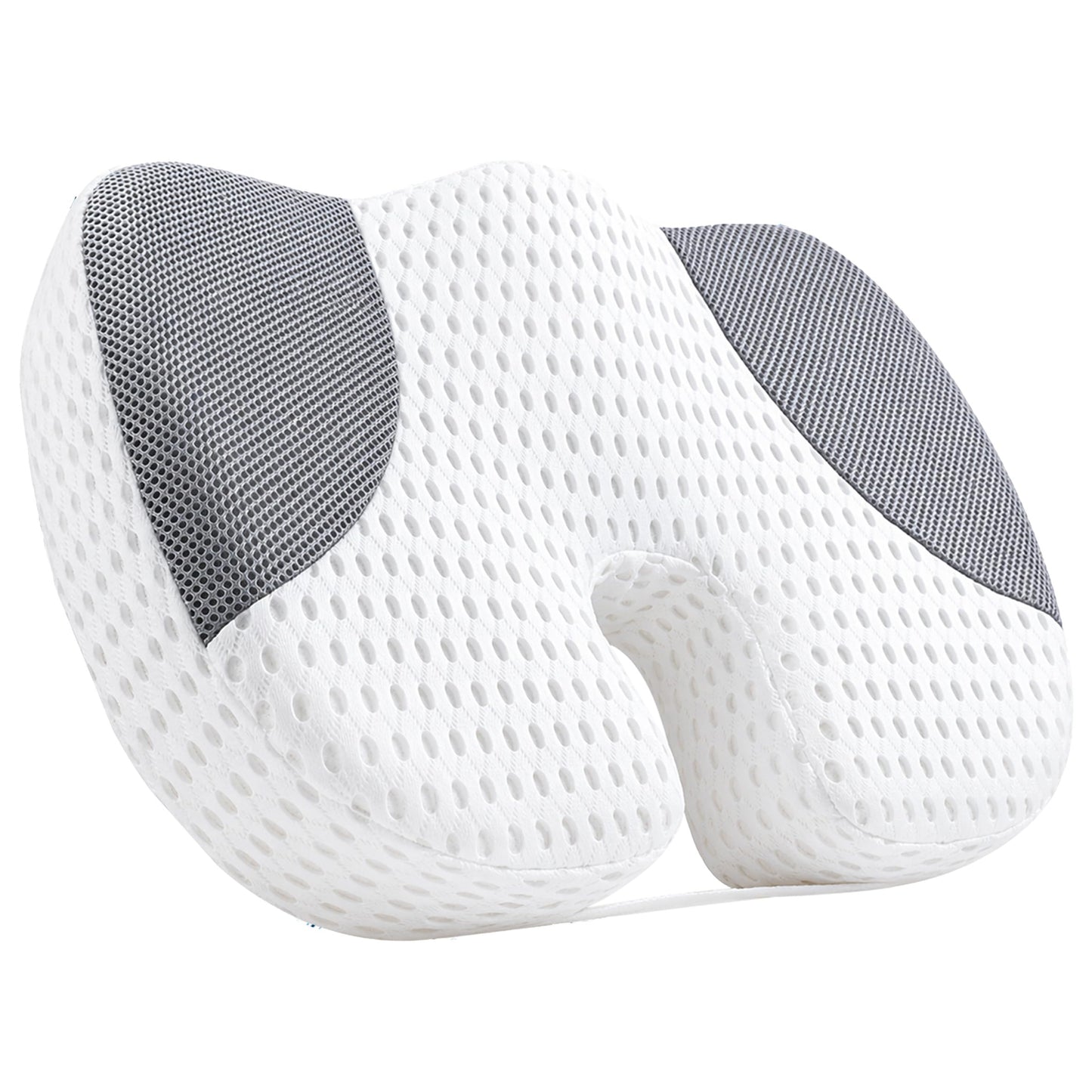 Idle Hippo Hot Tub Booster Seat, 4D Air Mesh Hot Tub Pillow with 6 Powerful Non-Slip Suction Cups, Ergonomic Booster Cushion, Quick Dry Spa Pillow Hot Tub Accessories for Adults Indoor Outdoor-White