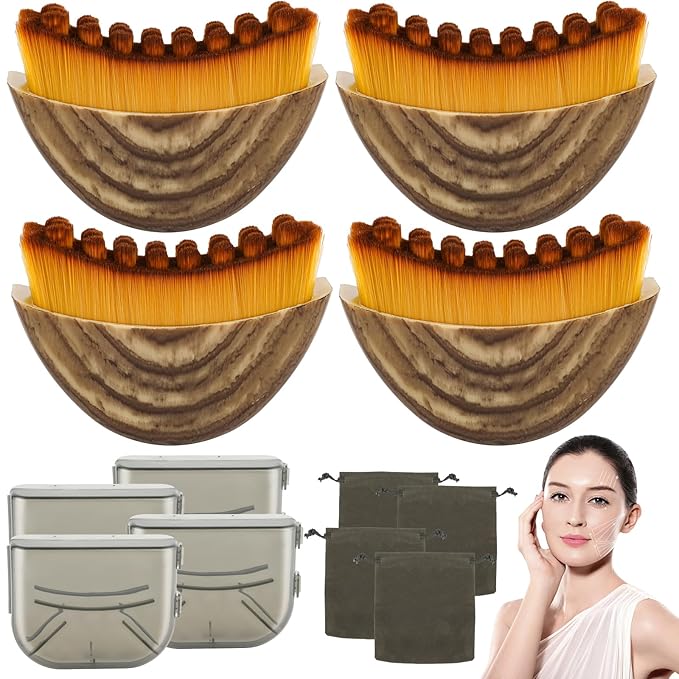 New Lymphatic Contour Face Brush, Contour Face Brush Lymphatic Drainage Massager, Ergonomically Designed Double Chin Reducer to Fit The Skin Precisely, Suitable for All Skin Types