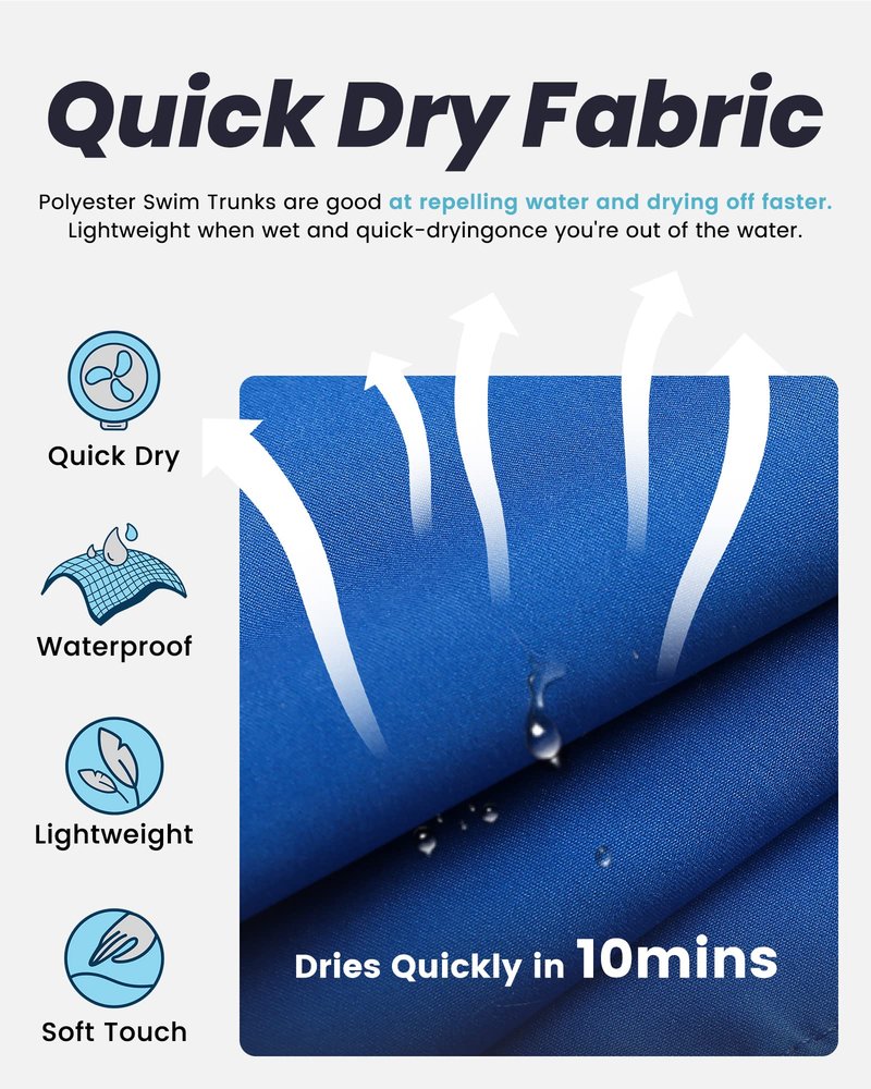 maamgic Mens Swim Trunks Quick Dry Swim Shorts with Mesh Lining Funny Swimwear Bathing Suits 7inch Color Blocking Large