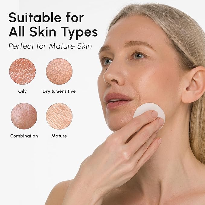 MAREE Blemish Acne Clearing Polishes - Daily Facial Radiance Toner Pads - Witch Hazel Pads Acne Face Toning - Acne Skin Care with BHA Salicylic Acid - Blemish Clearing Witch Hazel Device