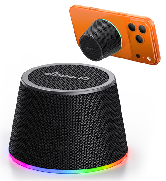 dbsono Stocking Stuffers for Teens Men Women: White Elephant Gifts for Adults, Portable Bluetooth Speaker with Color Light Phone Stand, Christmas Birthday for Boy Girls Trendy Stuff Gadget