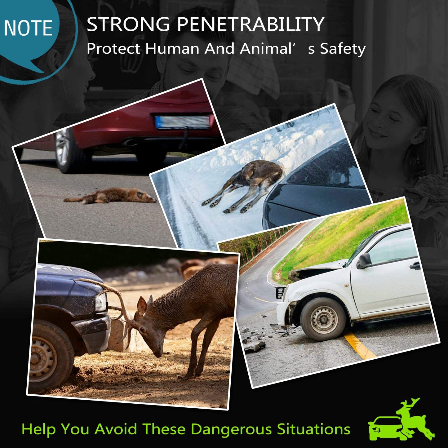 Elook Deer Warning Whistles Device for Car, Save Deer Whistle Deer Horns with Upgraded Acrylic Double-Sided Tape, Mini Size (Patent Registered) (8 Pack-Round)