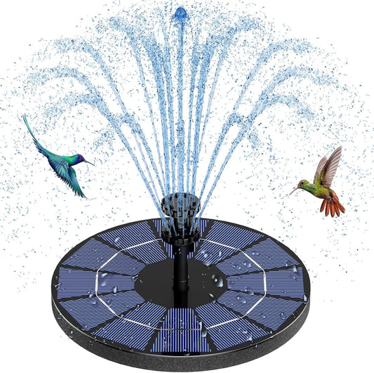 AISITIN Solar Fountain with 3.5 W Solar Panel, Solar Fountain for Bird Bath 1500 mAh Battery - 6 Effects for Pool, Fish Pond, Bird Bath, Garden
