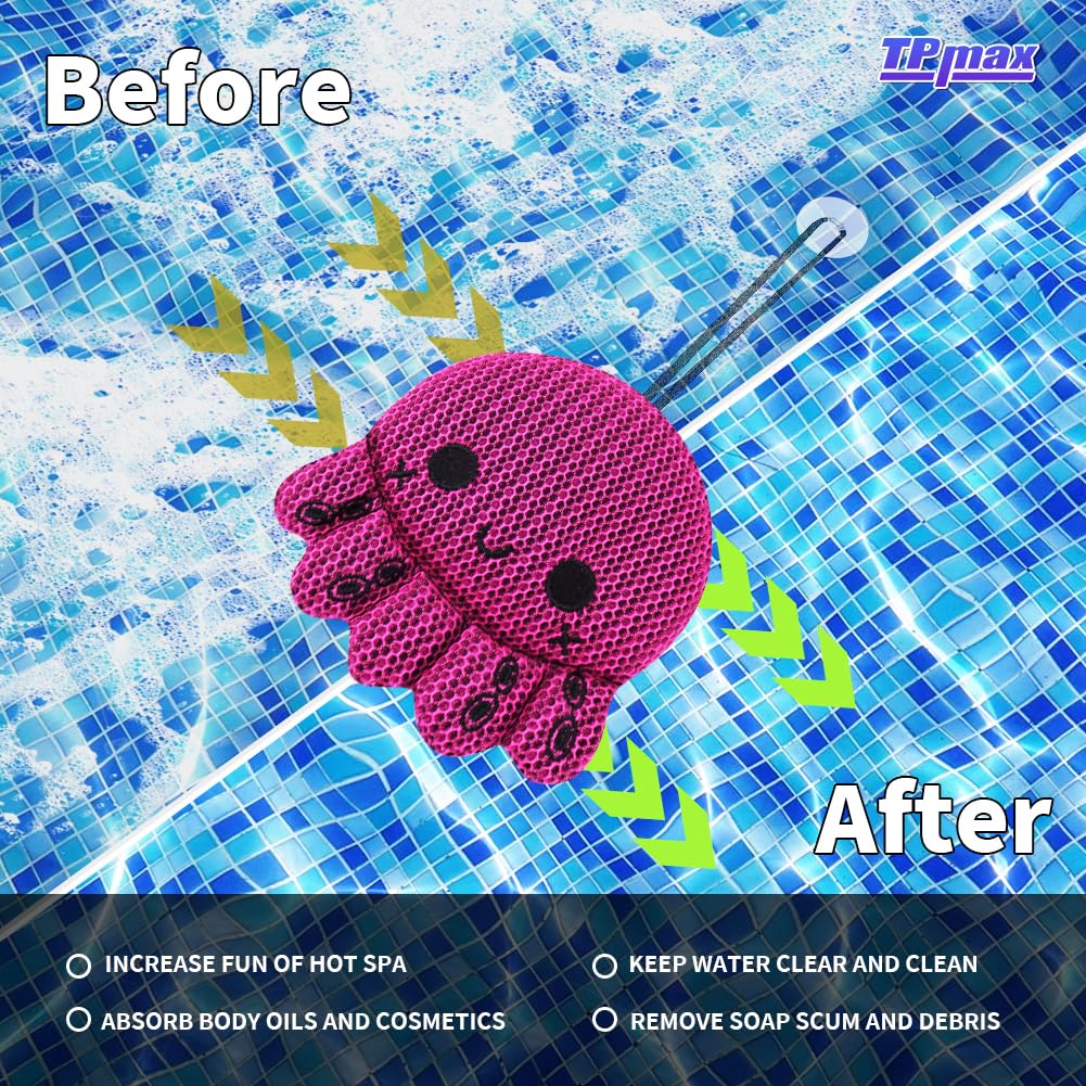 TPmax Reusable Hot Tub Scum Absorber and Oil Absorbing Sponge Twin Pack, Must Have hot tub Accessories for Spa and Pool Cleaner - Hot Tub Sponge - Pool Scum Absorber