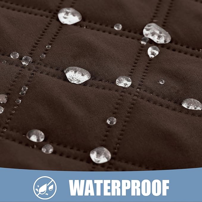 Smiry Waterproof Dog Bed Cover Pet Blanket, Soft Washable Dog Blanket for Furniture Bed Couch Sofa Reversible, Checkered (52"x82", Chocolate/Chocolate)