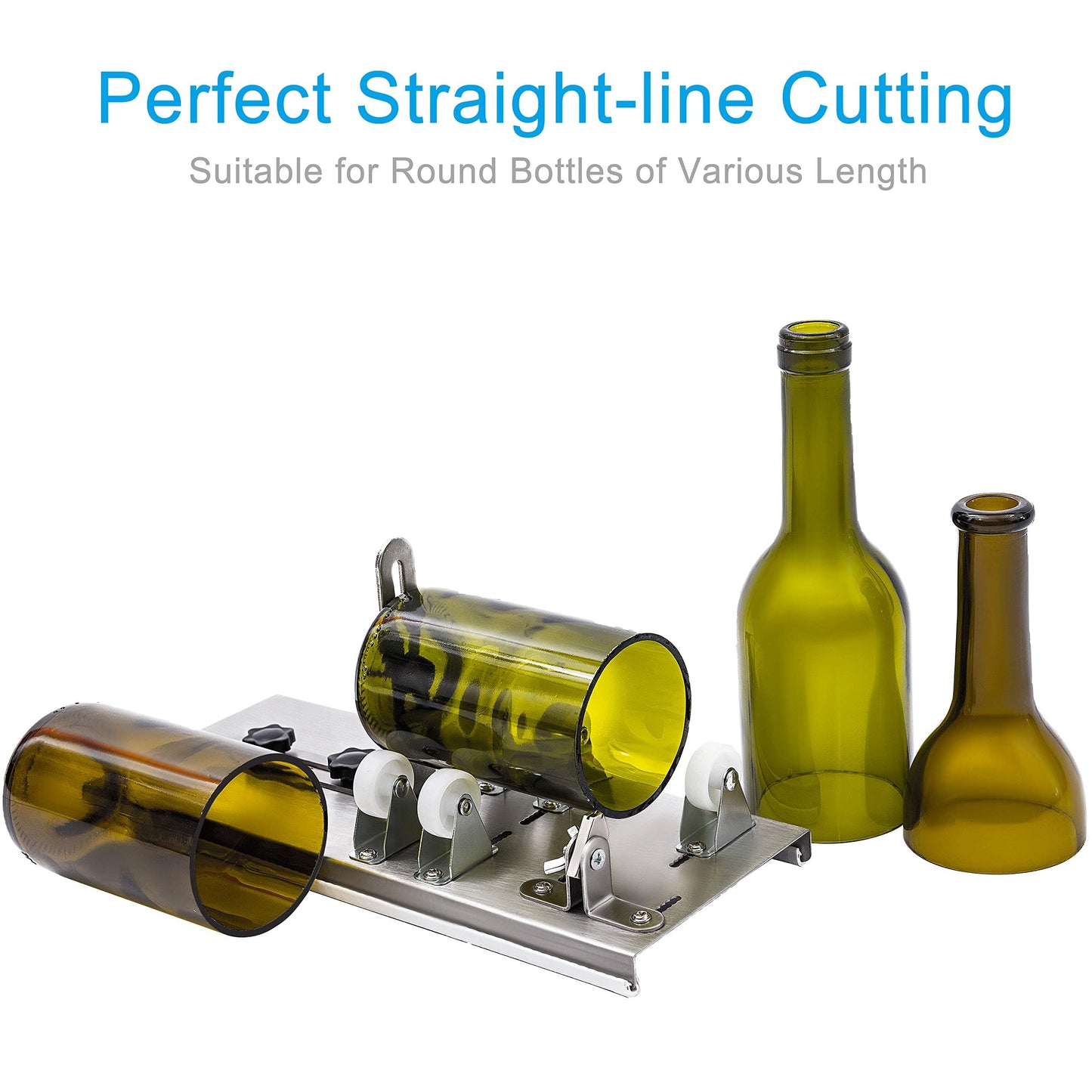 Glass Bottle Cutter, Upgraded Bottle Cutting Tool Kit, DIY Machine for Cutting Wine, Beer, Liquor, Whiskey, Alcohol, Champagne, Upgraded Precision Cutting for Round Glass Bottles