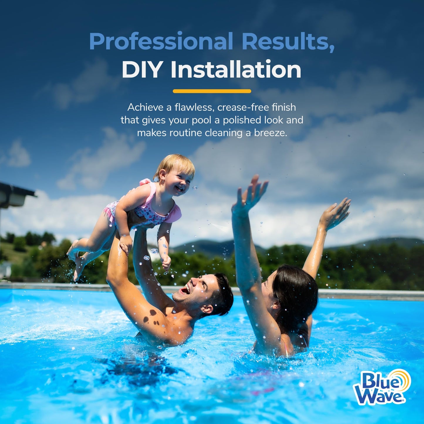 Blue Wave Peel and Stick Pool Cove for Above Ground Pools, 13-Pack – Resilient HDPE Construction – 53-Ft of Total Liner Coverage for up to 15-Ft Round Pools – Sand Cove Alternative