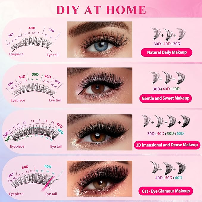 Lash Clusters - Lash Clusters Lash Extension 0.07D Cluster Eyelash Extensions Eyelash Clusters Lashes Clusters Eyelash Extensions