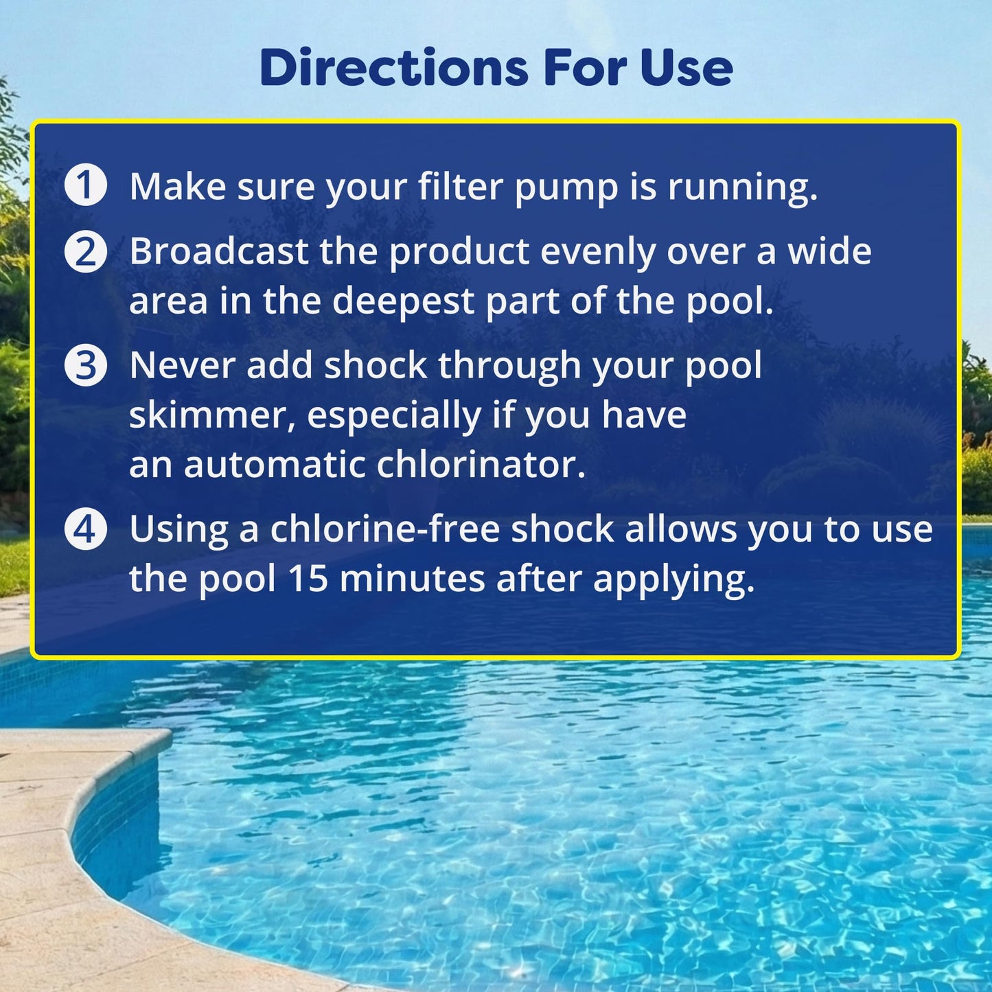 In The Swim Chlorine-Free Pool Shock - Quick Dissolving, Fast-Acting, Shock-Oxidizer for Swimming Pools, Spas, and Salt Chlorinated Pools Compatible - 24 x 1 Pound Bags