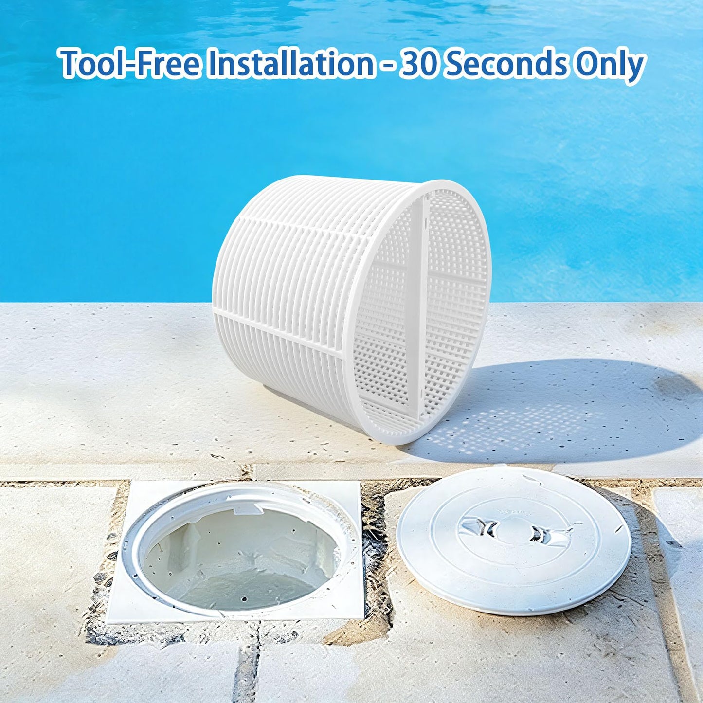 LRWZOV Pool Skimmer Basket Replacement for Hayward SPX1082CA & Aladdin B-152 Swimming Pool Skimmer Models SP1082 SP1083 SP1084 1085 1086 SP1075 1075T 1076 1077 Skimmers Basket (Blue)