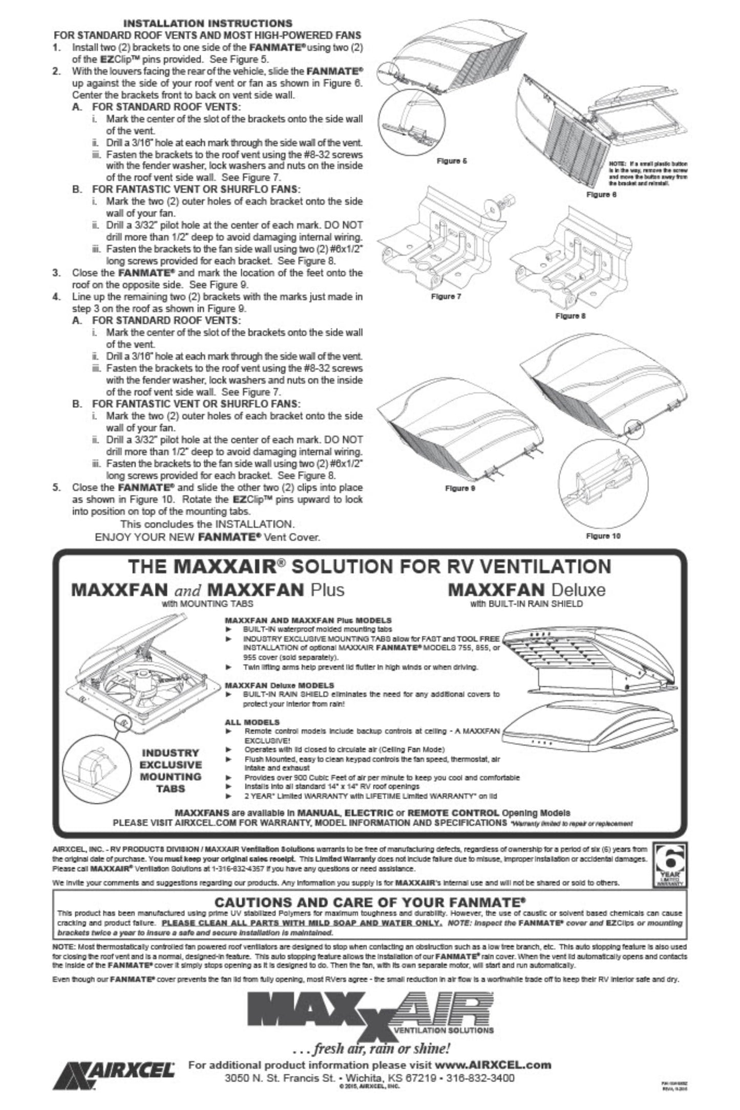 MAXXAIR Maxx I+ Vent Cover for RV Roof Vents - Sleek, Updated Design, Easy Installation, Zero-Leak Protection, Compatible with Many Popular Roof Vents, White (00-933051)