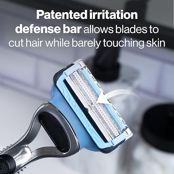 Gillette SkinGuard Razor Blade Refills for Men, 2 Blade Cartridge, SkinGuard for Sensitive Skin, Lubrication, Fits SkinGuard Razor Handles, 8 Count