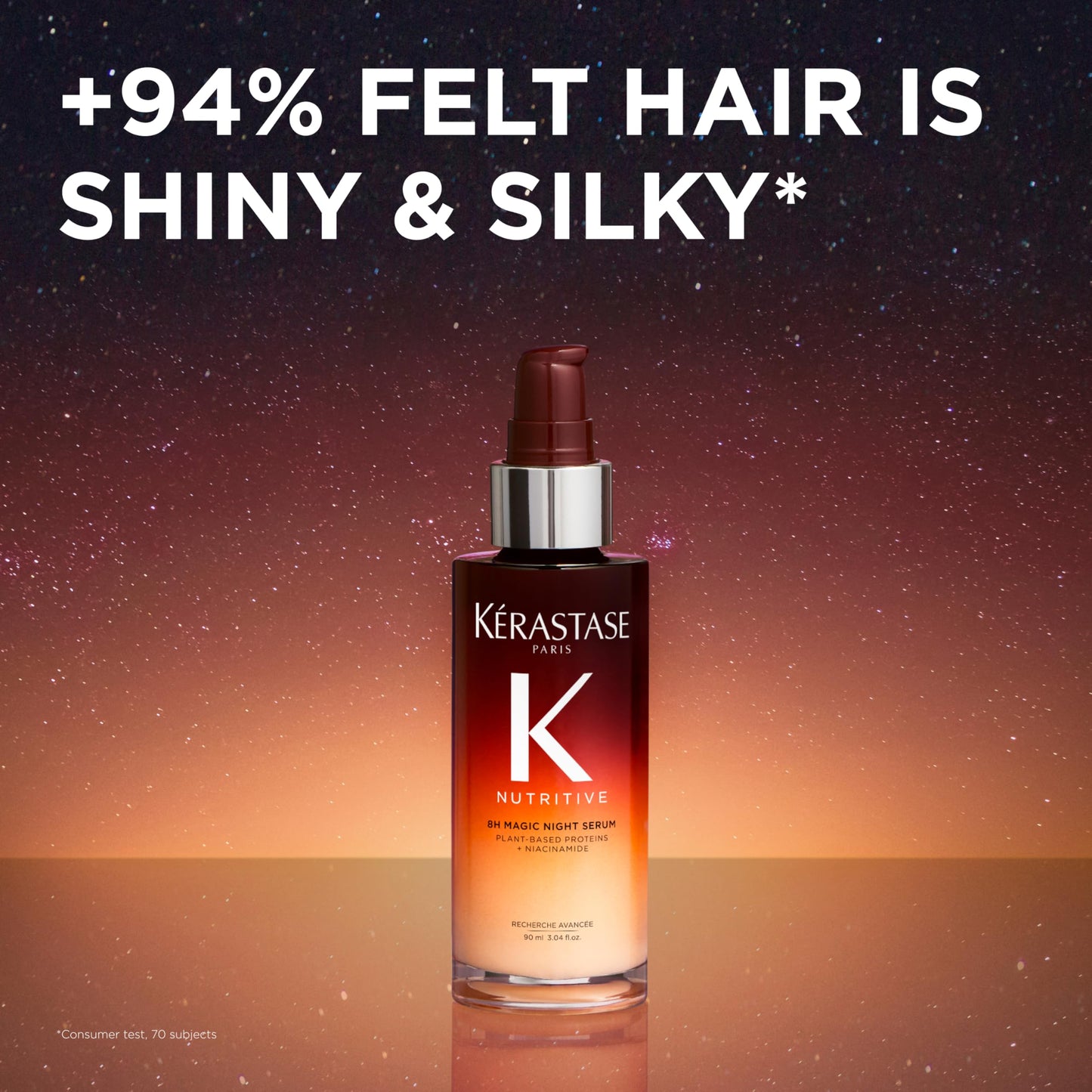 Kerastase Nutritive 8H Magic Night Serum - Overnight Treatment for Dry Hair, Enhances Shine, With Plant-Based Proteins, 1.01 Fl Oz, Travel Size