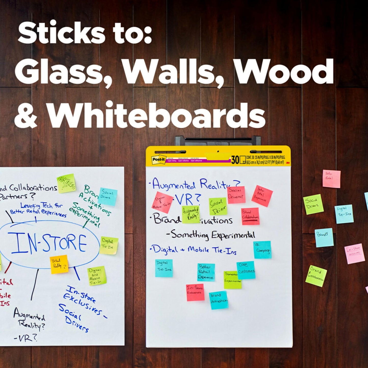 Post-it Super Sticky Easel Pad, 25 x 30 Inches, 30 Sheets Per Pad, 36 Pads, Large, White, Premium Self Stick Flip Chart Paper, Anchor Chart, Office Supplies & School Supplies, Great for Teachers and Students