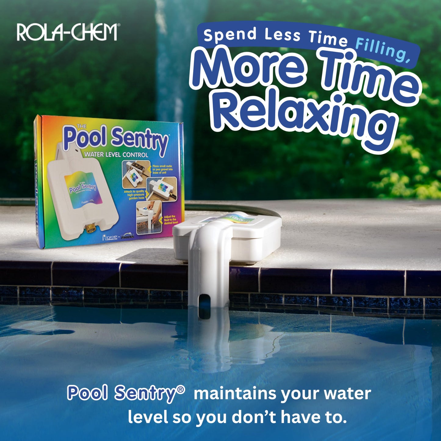 New Rola‑Chem Pool Sentry M‑3000 Automatic Pool Filler – Automatic Water Leveler for Inground & Above‑Ground Pools, Ponds & Spas – Auto Pool Filler with Adjustable Float Valve