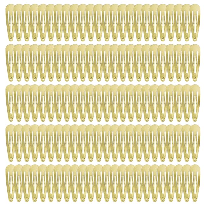 120 Pack Gold Metal Snap Hair Clips - Non-Slip Hairpins Barrettes for Women & Girls, Secure Braids, Updos, Buns - Durable & Lightweight (Plastic Storage Box Included)