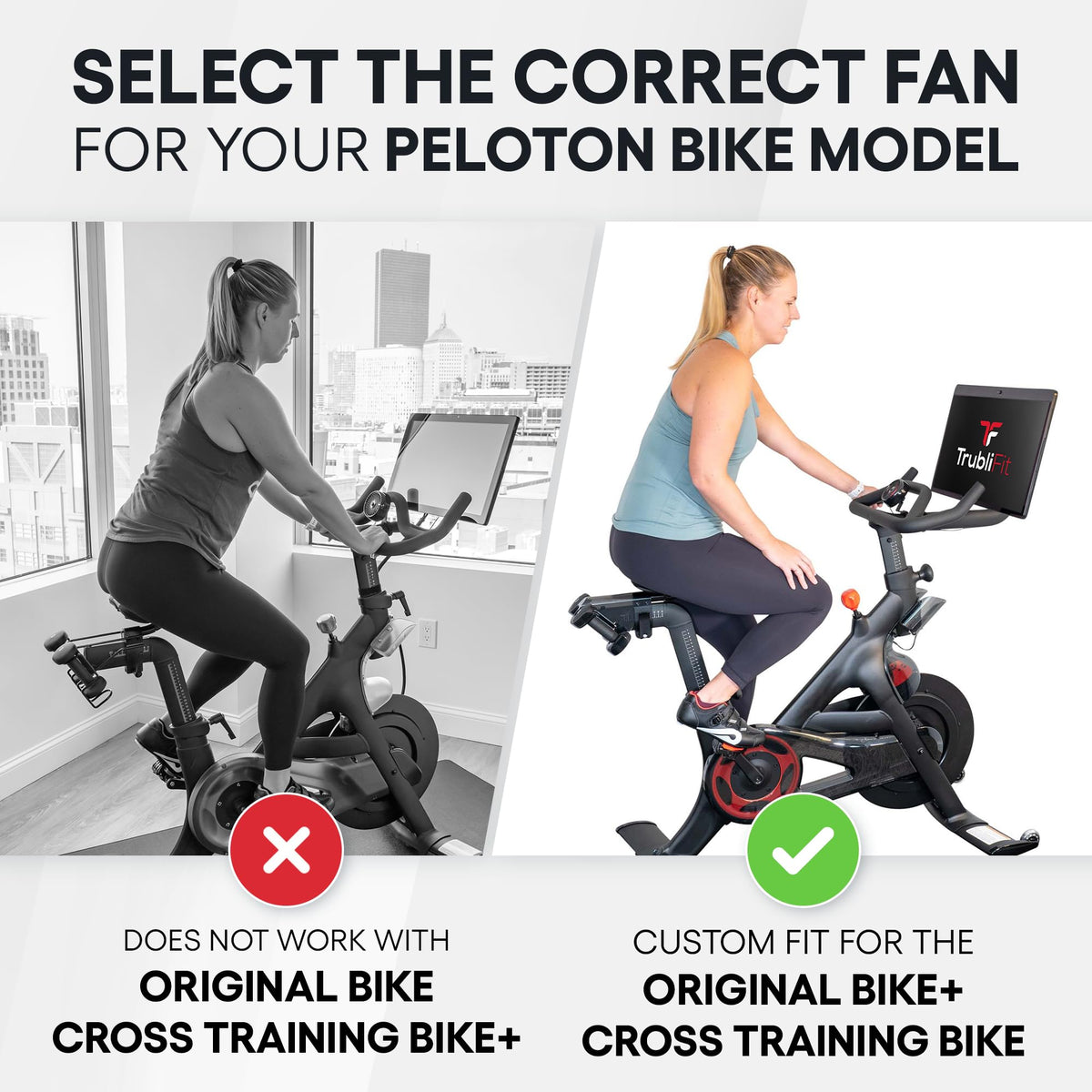 TrubliFit Custom Fan for Peloton Bike+ - Accessories for Peloton Bike Plus - Does Not Fit Cross Training Bike+ (Peloton Original Bike+)