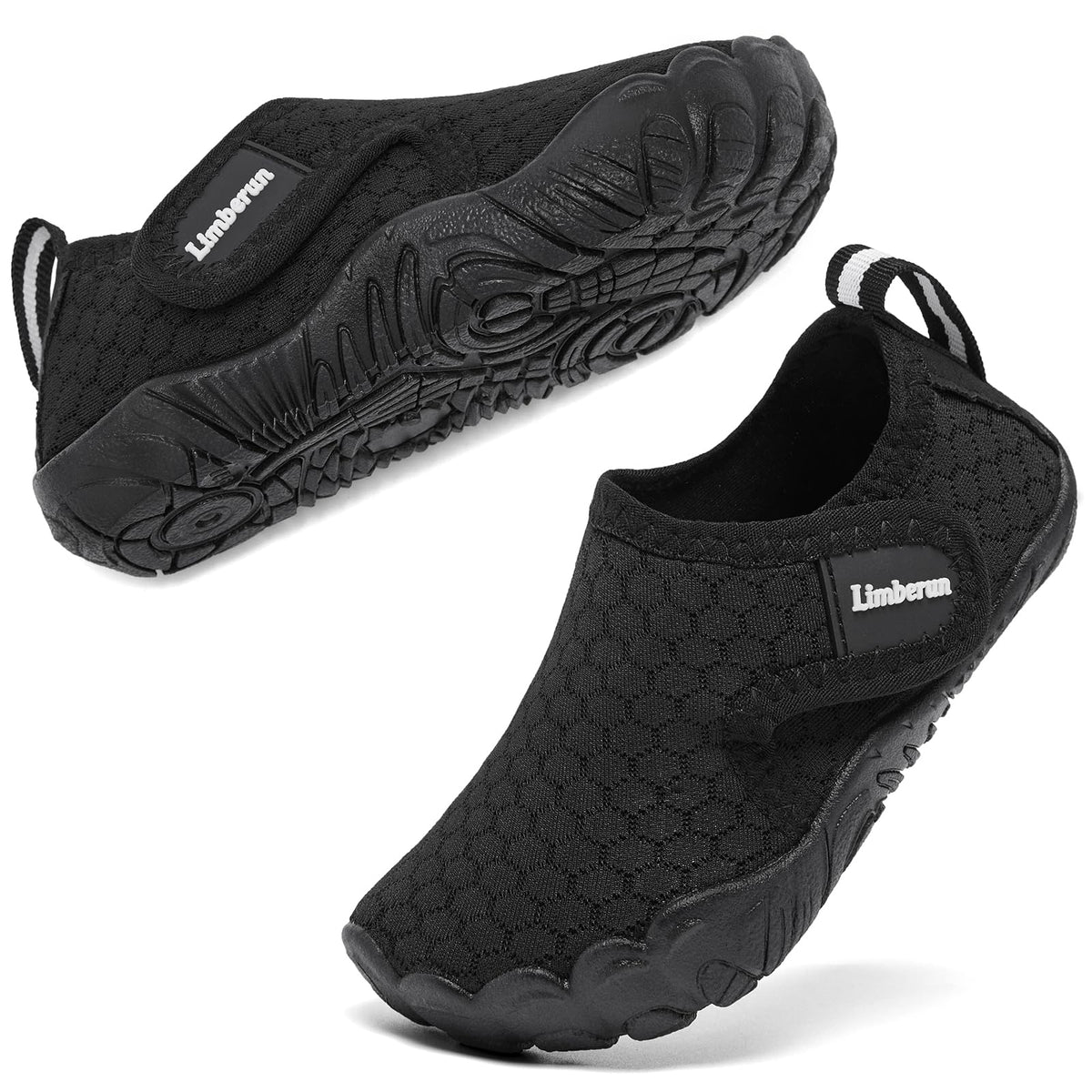 Limberun Toddler Water Shoes for Girls Boys Toddler Swimming Beach Pool Aqua Shoes Quick Dry Non-Slip, Comfortable Black 9