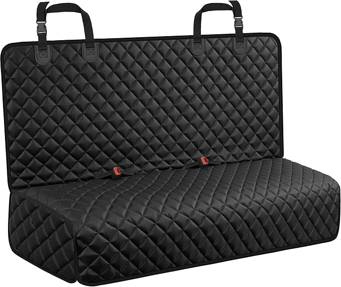 URPOWER Dog Car Seat Cover for Back Seat - Waterproof Bench Seat Cover Fits Middle Armrest for Cars, SUVs & Small Trucks, Nonslip Backseat Dog Covers Rear Seat Protector for Pets and Child